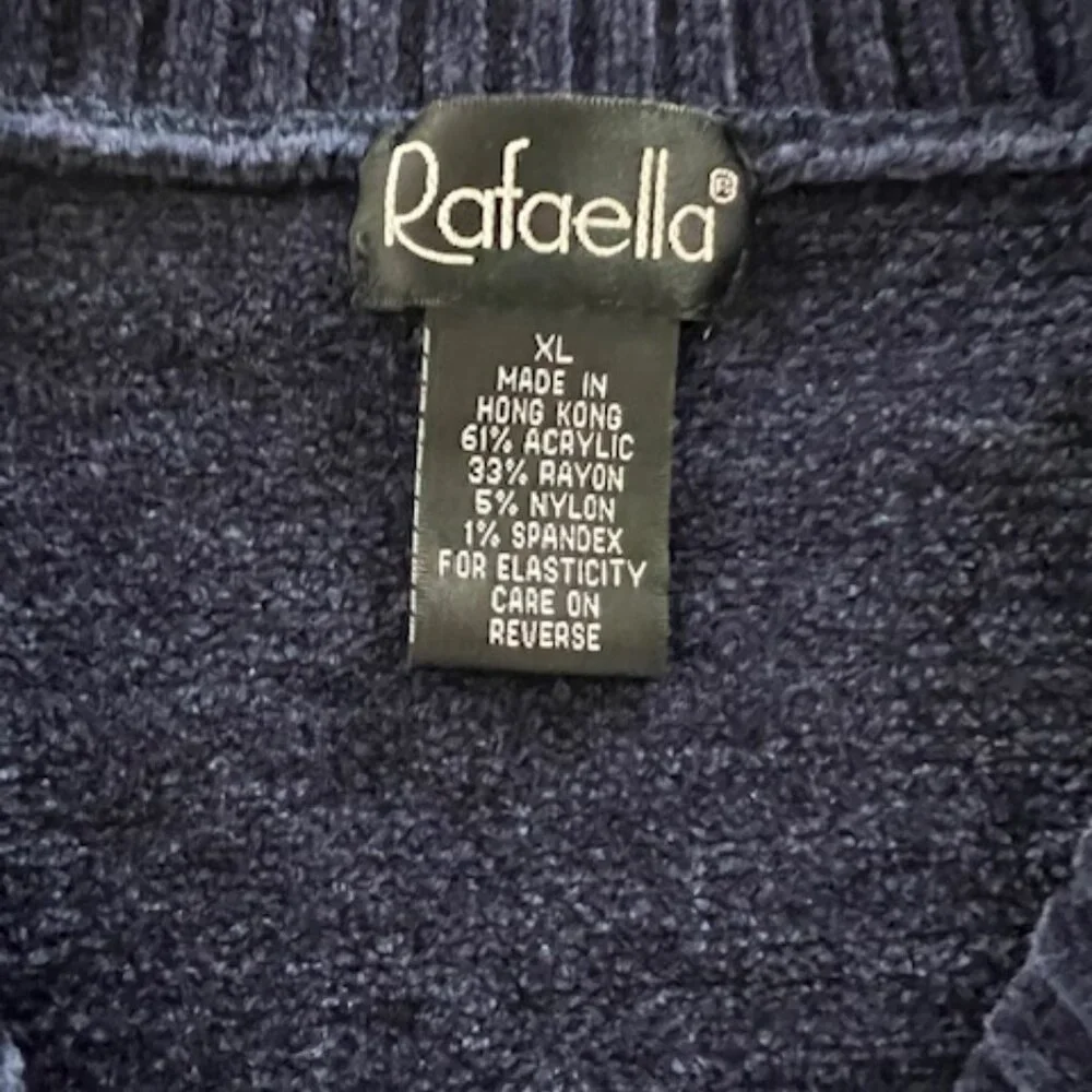 Navy‎ Blue RAFAELLA velour sweater